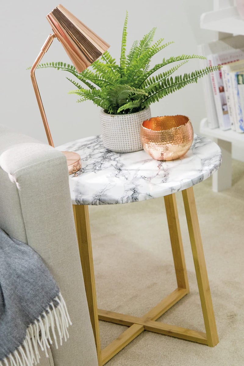 d-c-fix 346-0047 Decorative Self-Adhesive Film, Marble White, 17" x 78" Roll - Image 2